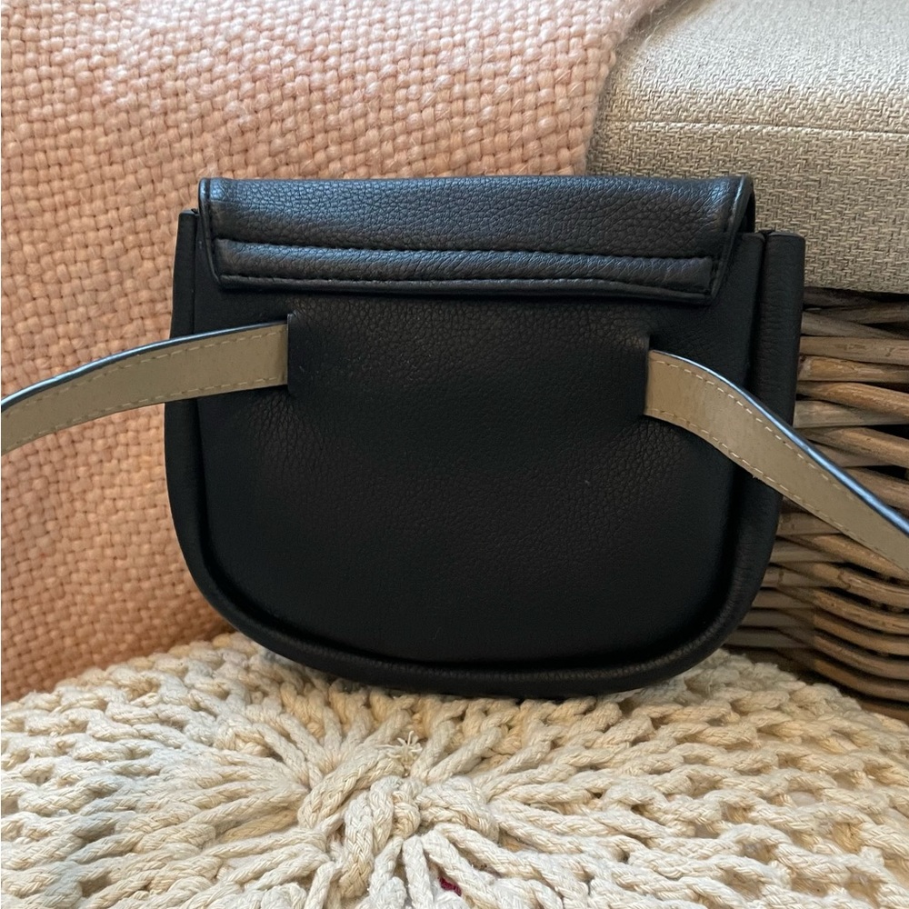 Vince Camuto Black Pebbled Leather Crossbody Belt Bag - Picture 9 of 9